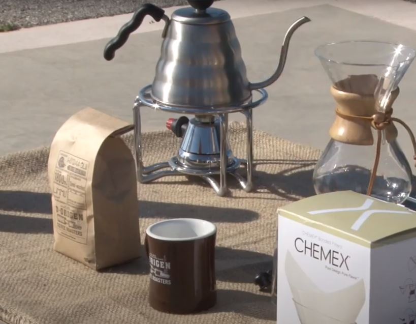 Material Necesario para hacer un café de filtro con cafetera chemex